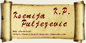 Ksenija Puljezević vizit kartica